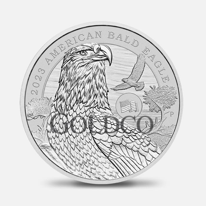 2023 Silver American Bald Eagle Front