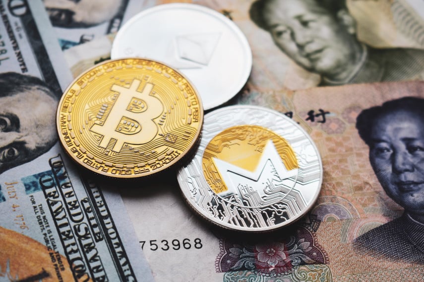 digital currencies with yuan and dollar