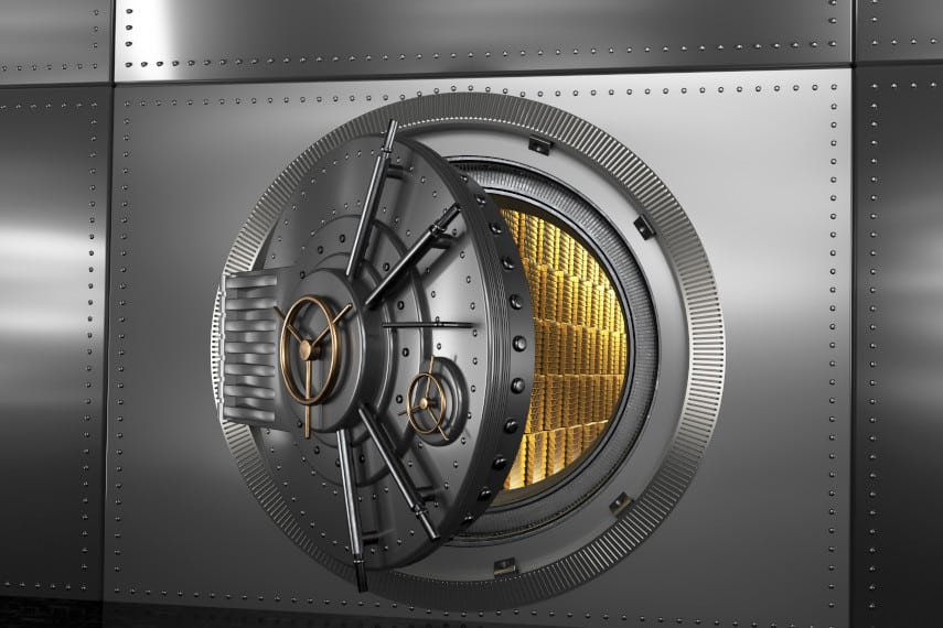 bank vault full of gold bars