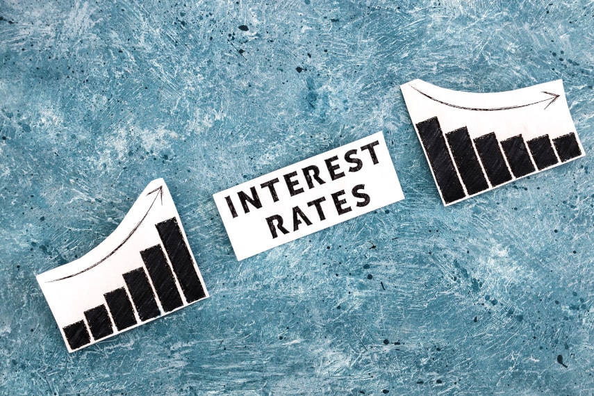 interest rates rising and falling